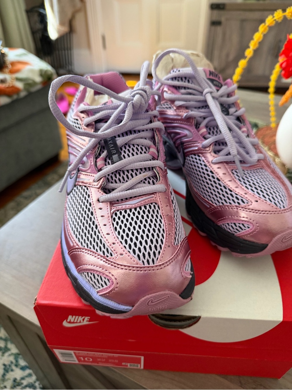Nike Metallic Pink & Lavender women’s size 10' Athletic Running Shoes used once